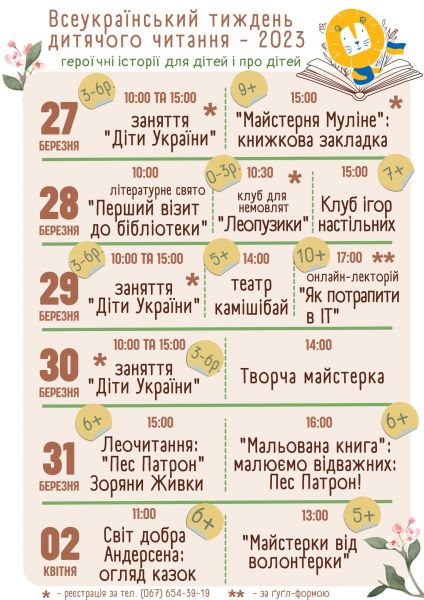 Всеукраїнський тиждень дитячого читання - 2023!