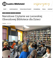 Про нас - у польському бібліотечному блозі 